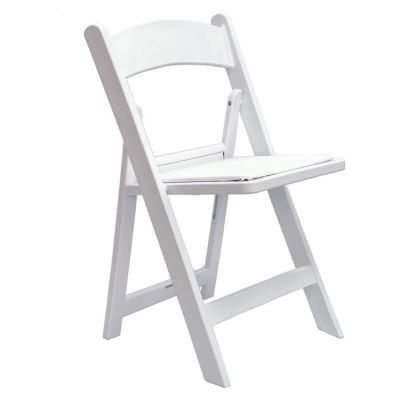 Image of White Resin Folding Chair